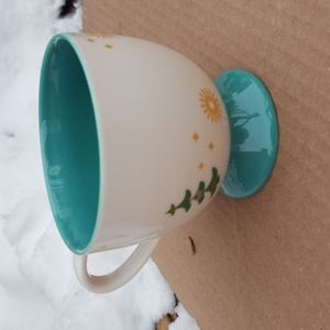 2006 Starbucks Blue & Gold Christmas Holiday Mug